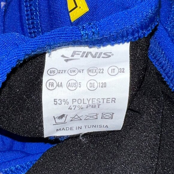 Finis SwimKids Girl's One-Piece Swimsuit Size 22 (6/7) Blue Polyester - Picture 3 of 5